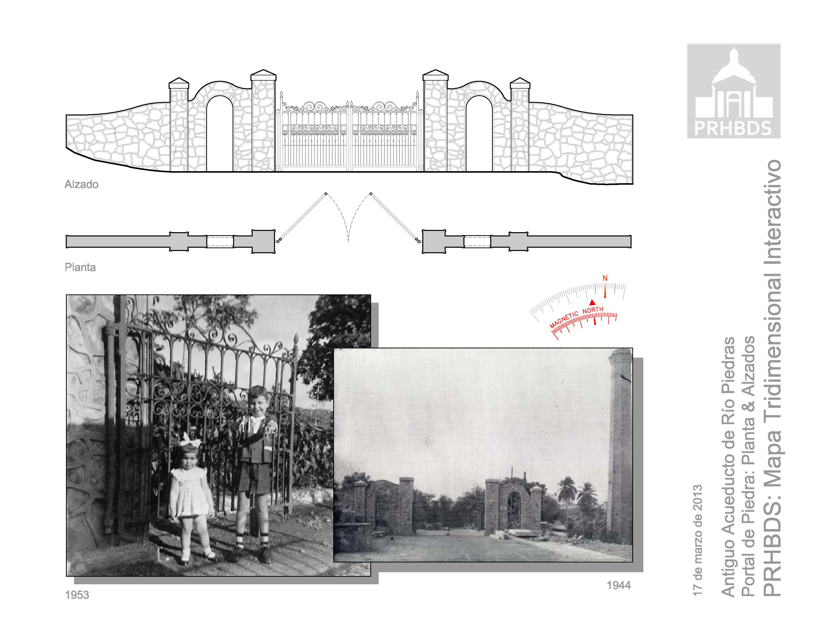 Antiguo Acueductos de Río Piedras - Portal de Piedra - Planta & Alzado